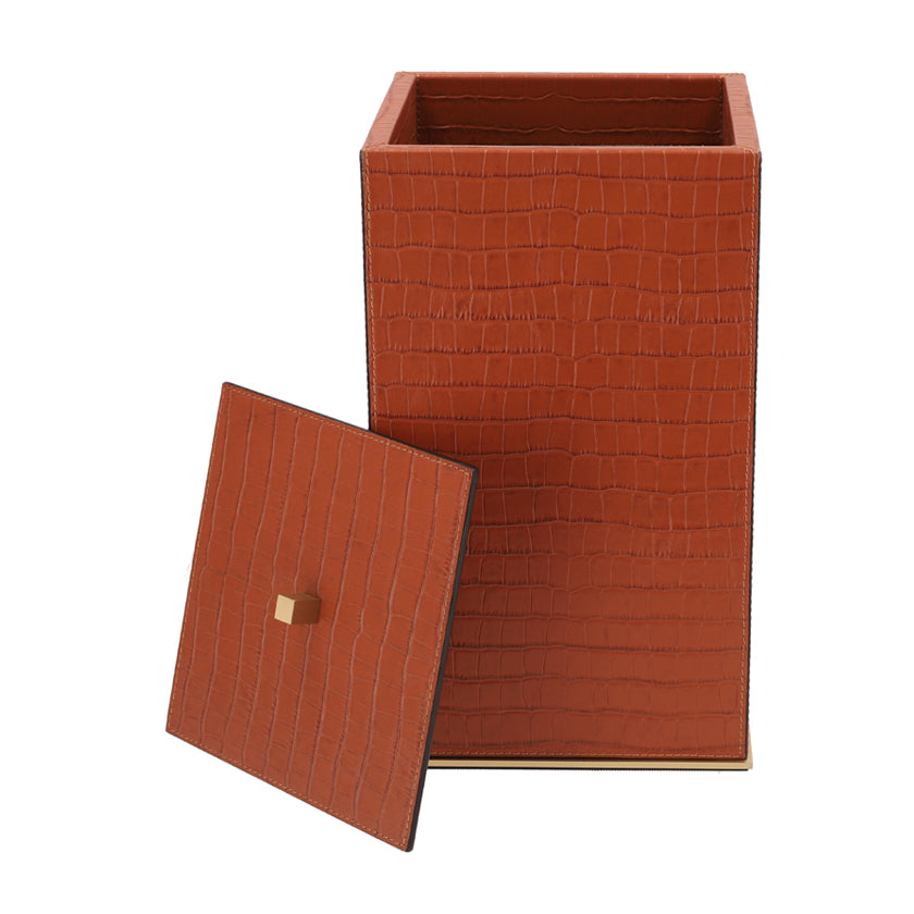 FIRENZE BIN SQUARE PRINTED CALFSKIN CROCODILE : SIENA