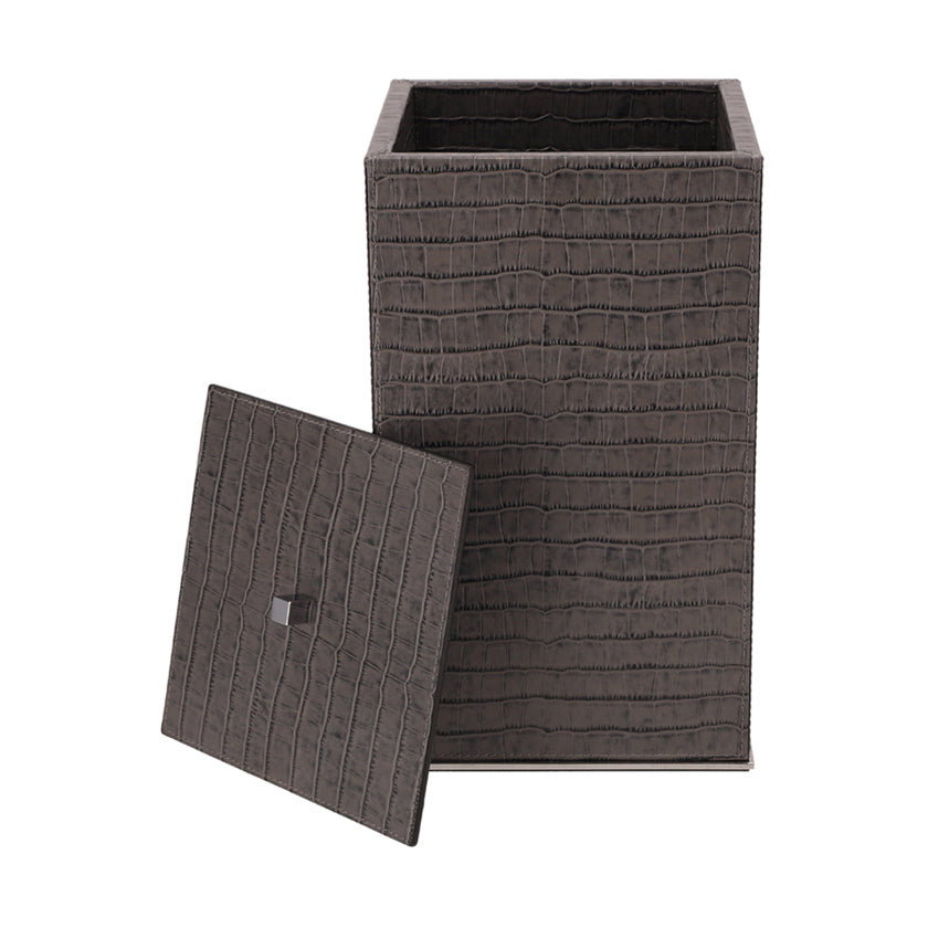 FIRENZE BIN SQUARE PRINTED CALFSKIN CROCODILE : GRAPHITE