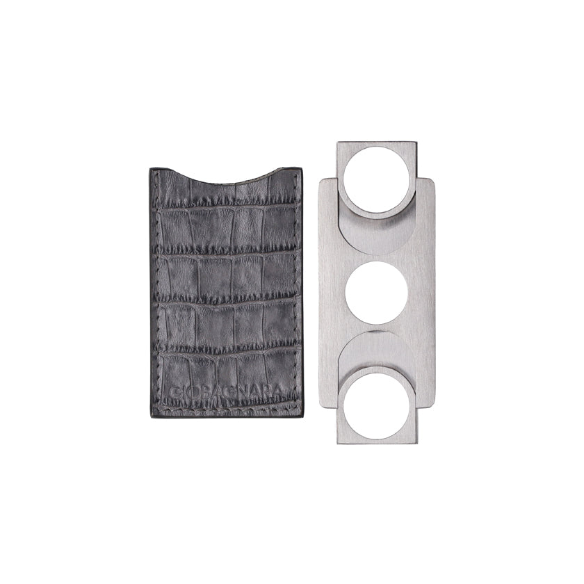 CIGAR CUTTER PRINTED CALFSKIN CROCODILE