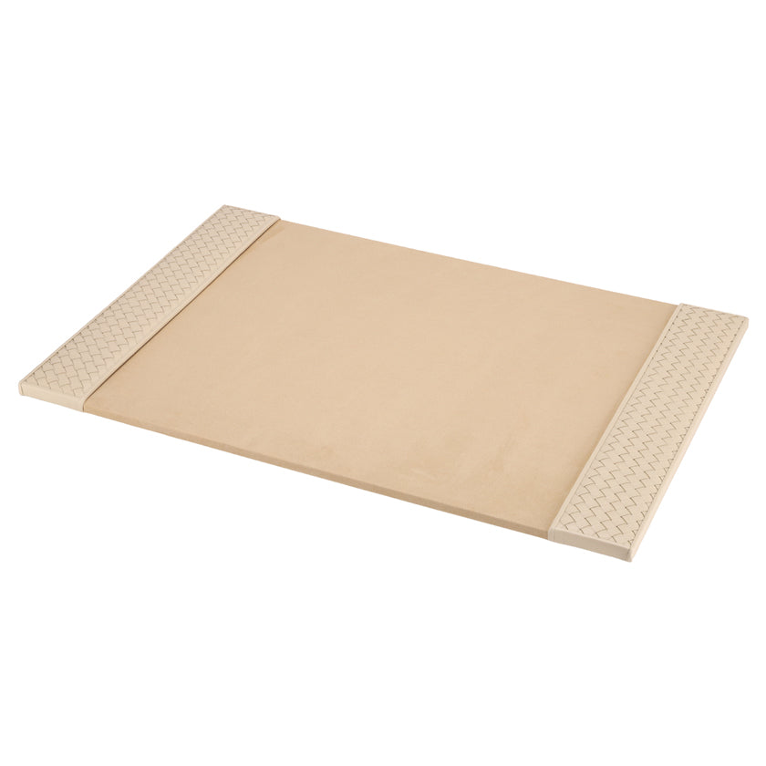 DESK PAD WOVEN LEATHER AVORIO