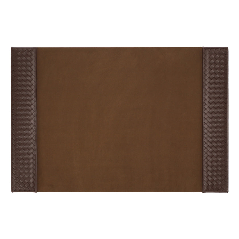 DESK PAD HAND WOVEN CHOCO