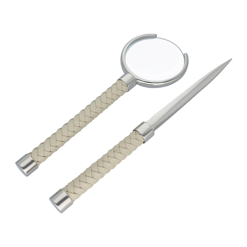 LETTER OPENER AND MAGNIFIER AVORIO