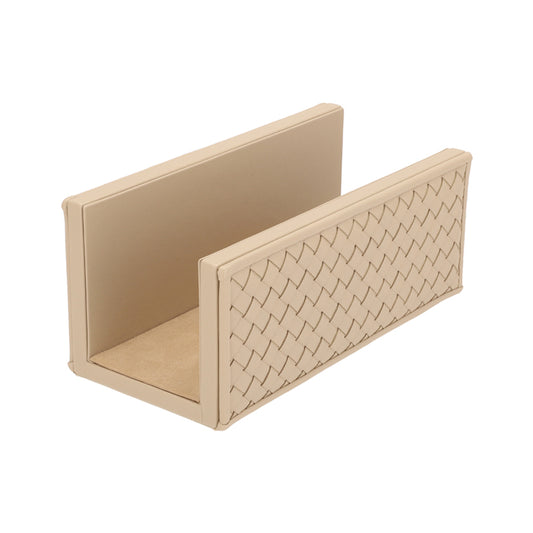 MAIL HOLDER WOVEN LEATHER AVORIO