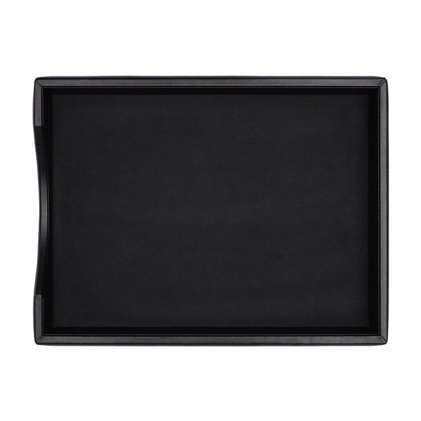 LEATHER PAPER TRAY BLACK