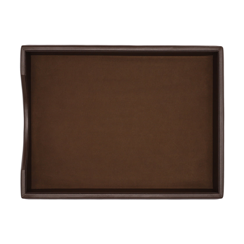 LEATHER PAPER TRAY CHOCO