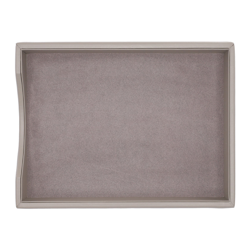 LEATHER PAPER TRAY GREY