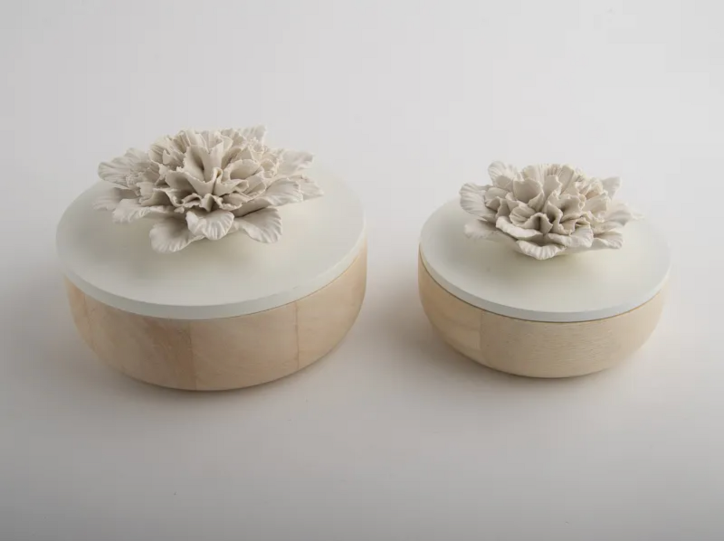 Petal Box with Porcelain Flower- Large