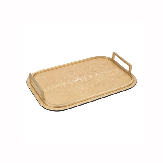 BELLINI TRAY RECTANGULAR SMALL REAL SHAGREEN  IVORY