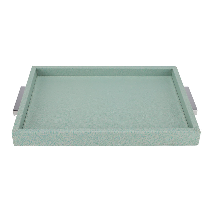 DECO TRAY LARGE PRINTED CALFSKIN GOLF: MINT