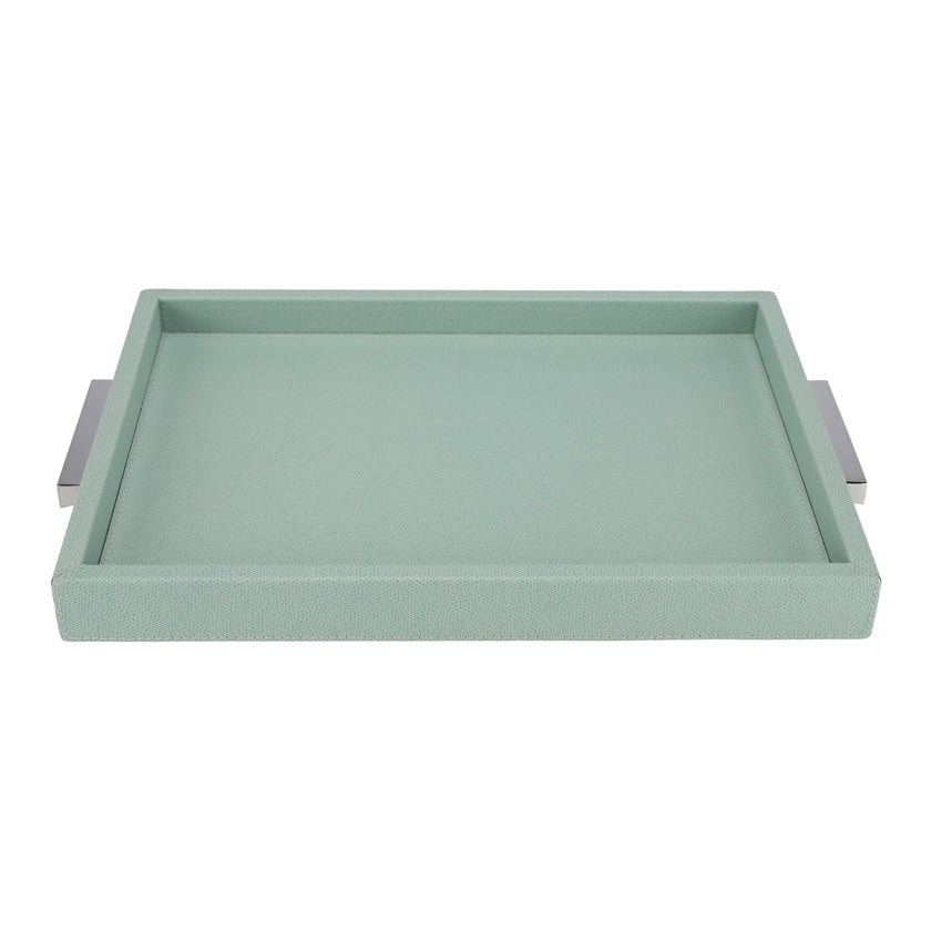 DECO TRAY MEDIUM PRINTED CALFSKIN GOLF: MINT