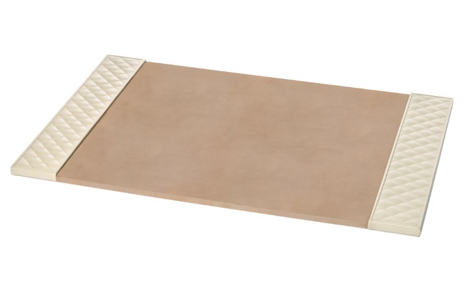 DESK PAD QUILTED PADDED LEATHER AVORIO