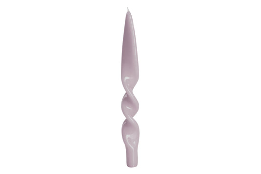 Twisted Taper Candles, Set of 2- Turtledove