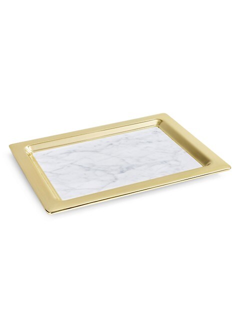 Dual Tray Marble Gold