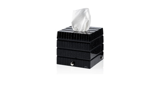 Black square tissues holder