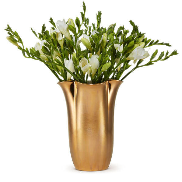 Gilded Clover Tall Vase