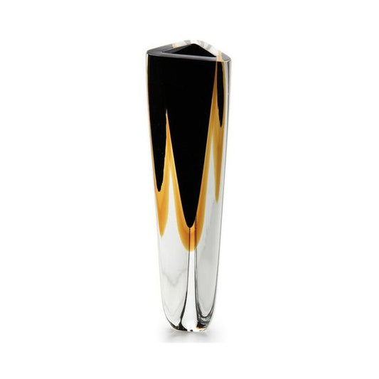 Black & Amber Triangle Vase 1