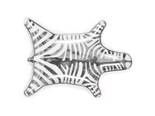 Zebra Stacking Dish Silver