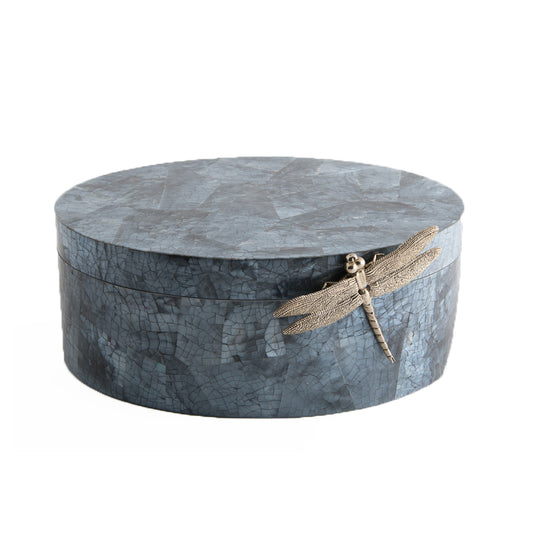 Oval Dragonfly Box - Russian Blue