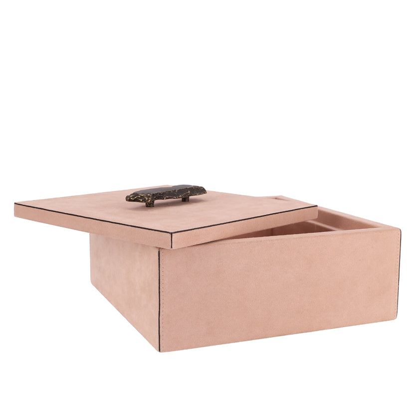 Ambra Trinket Box Square Large Nude