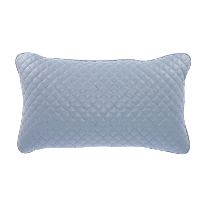 Leather cushion - baby blue
