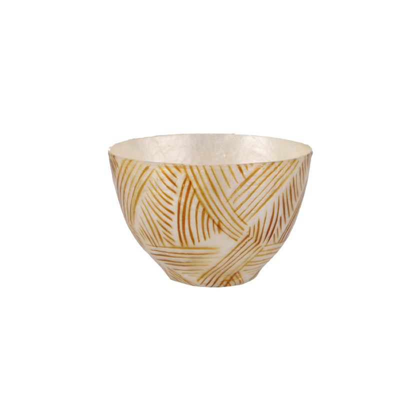 Graphic Gold Pattern Mother of Pearl Cup