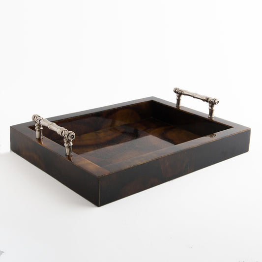 Atlantis Small Tray Brown - Silver Bamboo