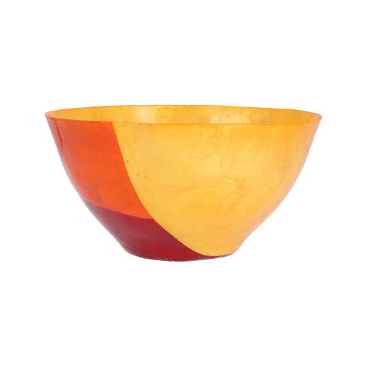 Tricolor Shell salad bowls ( Red - yellow - orange ) Small