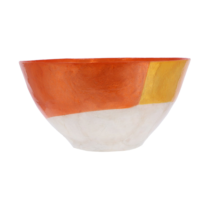 Tricolor Shell salad bowls ( White-yellow-orange)- Large