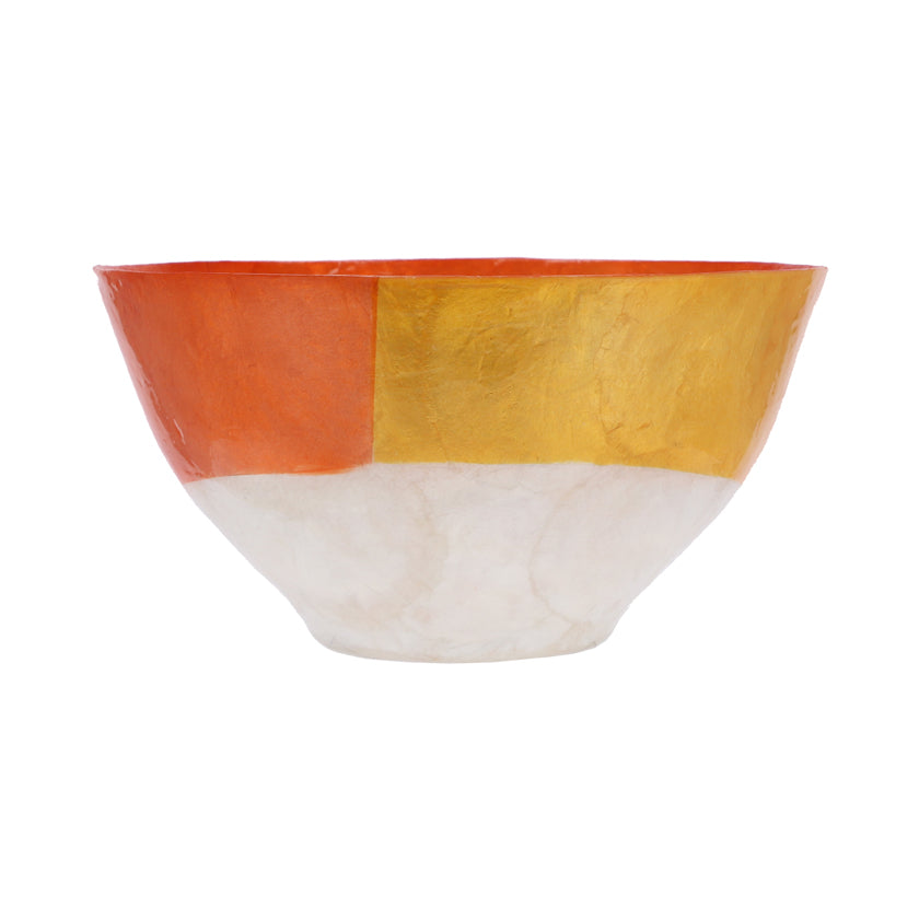 Tricolor Shell salad bowls ( White-yellow-orange ) Large