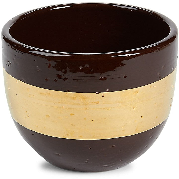 Ceramic & Goldtone Leoben Cachepot
