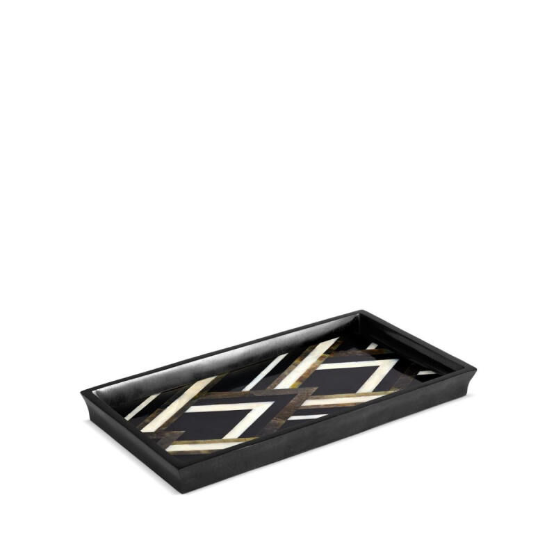 Deco Noir Rectangular Tray small