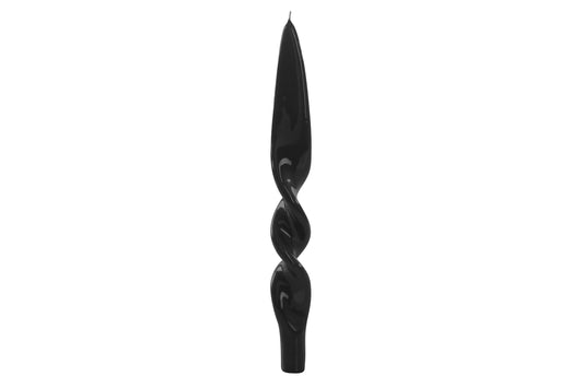 Twisted Taper Candles, Set of 2Nero- Black