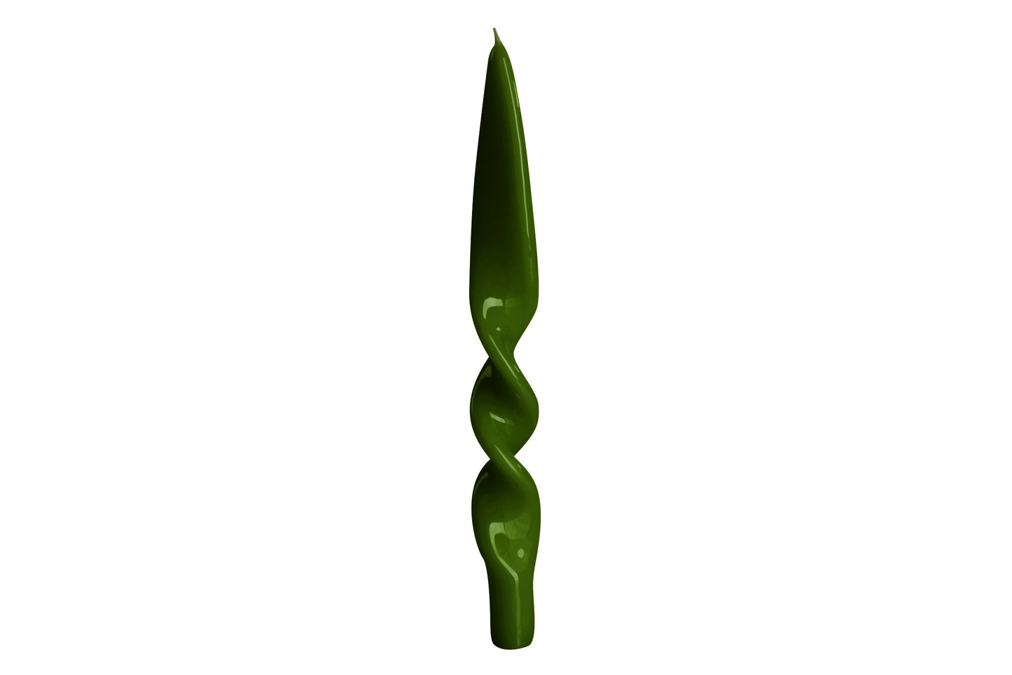 Twisted Taper Candles, Set of 2 - Verde oliva-olive green