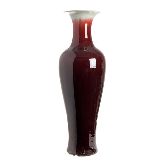 Long vase 'ox blood' reactive