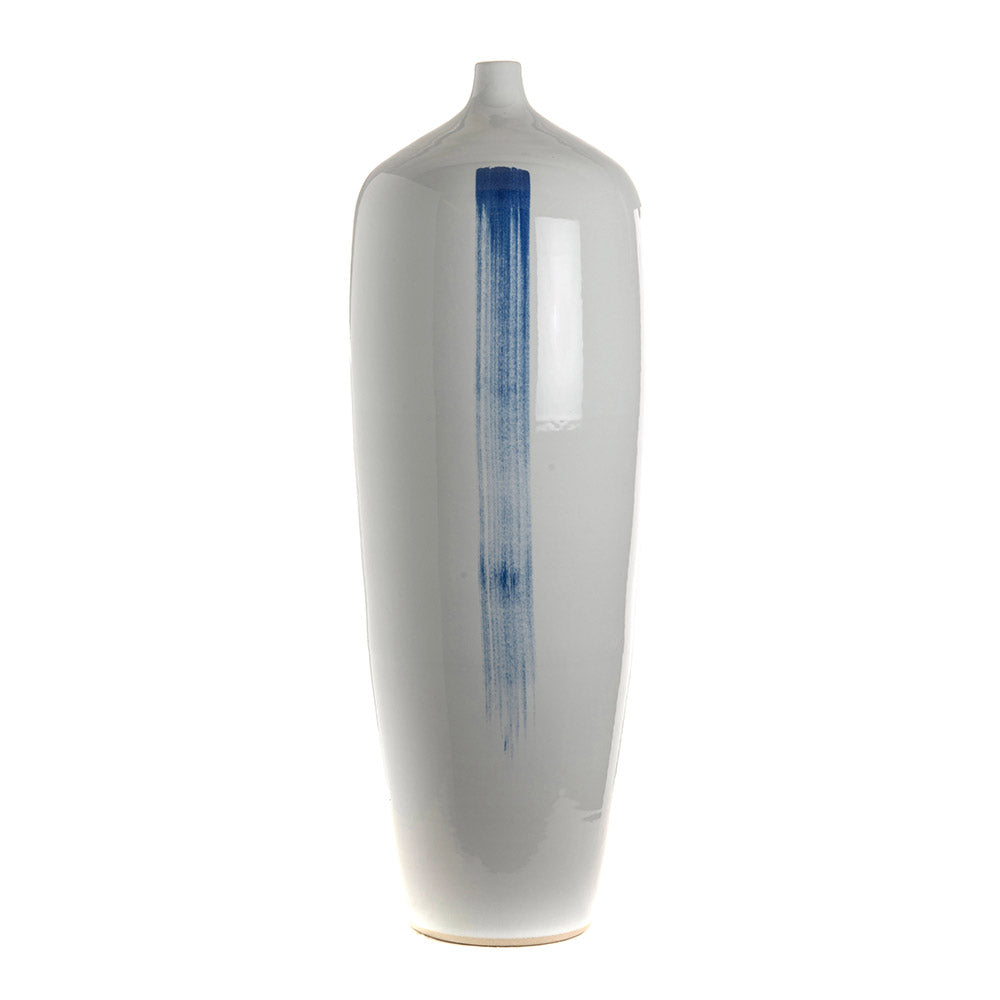 Vase Artiste Trace Bleue  Long